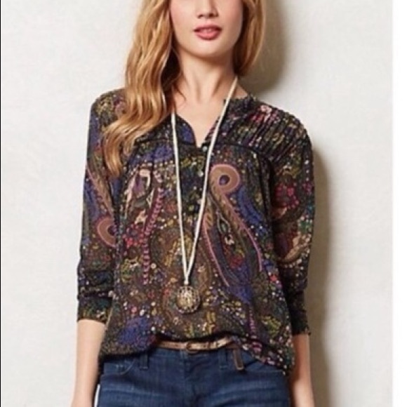 Anthropologie Tops - Anthropologie Dolan Odessa Peasant Blouse Top